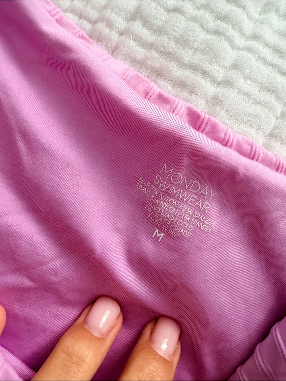 Monday Swimwear Lavender Ribbed Underwire Bikini Set - Picture 7 of 8